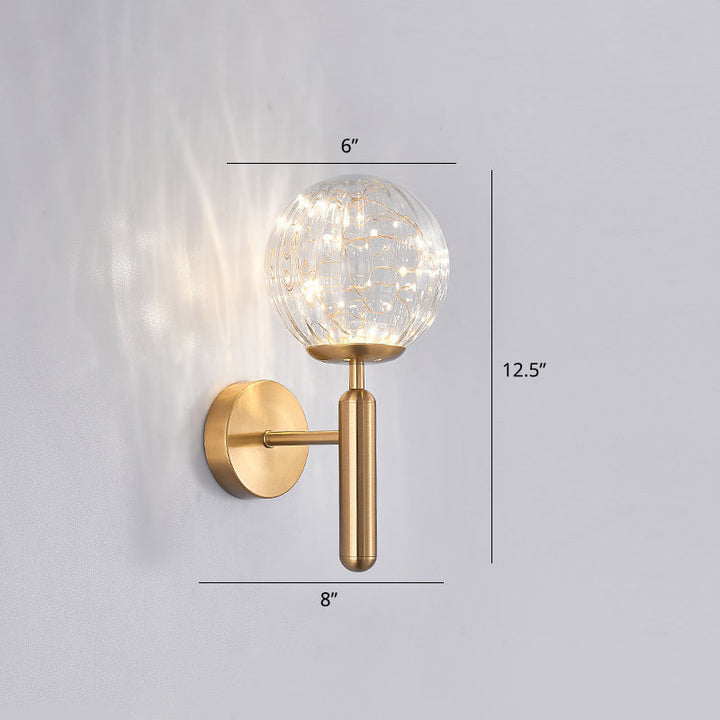 Lisslune | Postmodern Wall Light Ball LED Star Wall Lighting with Glass Shade for the Bedroom