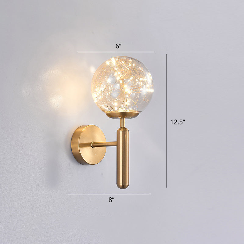 Lisslune | Postmodern Wall Light Ball LED Star Wall Lighting with Glass Shade for the Bedroom