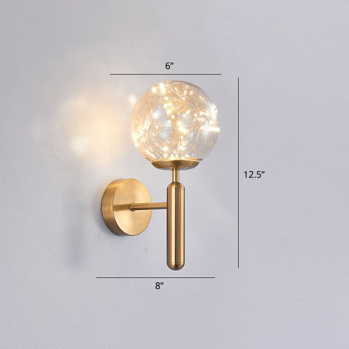Lisslune | Postmodern Wall Light Ball LED Star Wall Lighting with Glass Shade for the Bedroom