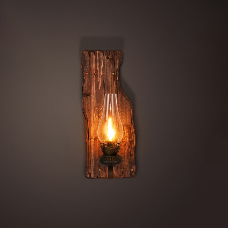 Lisslune | Nautical Geometric Wall Lamp Wooden Wall Mount Lighting for Living Room