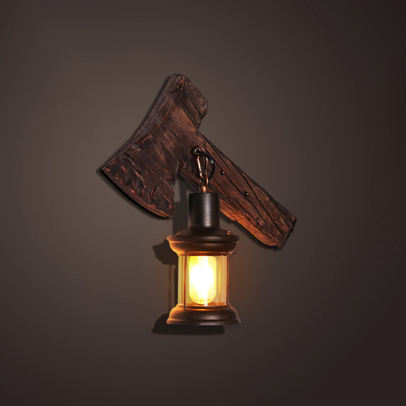 Lisslune | Nautical Geometric Wall Lamp Wooden Wall Mount Lighting for Living Room