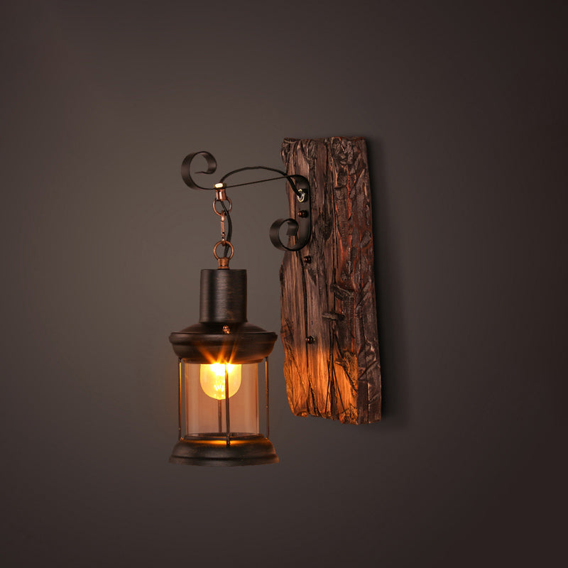 Lisslune | Nautical Geometric Wall Lamp Wooden Wall Mount Lighting for Living Room