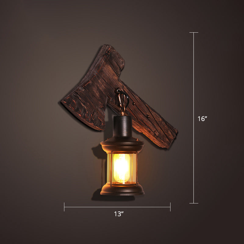 Lisslune | Nautical Geometric Wall Lamp Wooden Wall Mount Lighting for Living Room