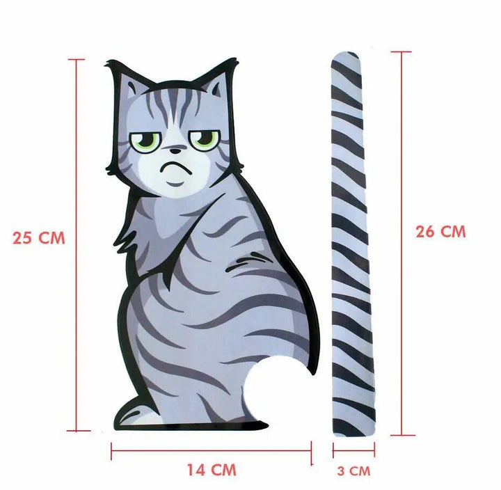 Lisslune | Reflective Cartoon Cat Car Stickers with Moving Tail