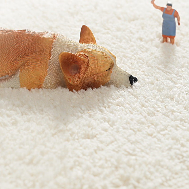 Lisslune | Multicolor Novelty Carpet Lambswool Cartoon-printed Carpet with Non-slip Backing Easy-care Indoor Carpet for Kids