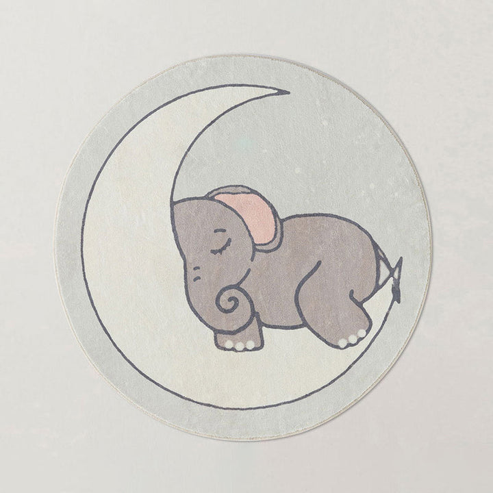 Lisslune | Multicolored Cartoon Pattern Rug Superfiber Casual Area Rug Non-Slip Pet-Friendly Easy Care Indoor Rug for Kids