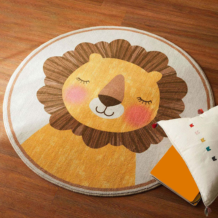 Lisslune | Multicolored Cartoon Pattern Rug Superfiber Casual Area Rug Non-Slip Pet-Friendly Easy Care Indoor Rug for Kids