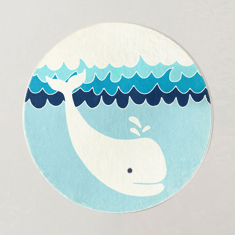 Lisslune | Multicolored Cartoon Pattern Rug Superfiber Casual Area Rug Non-Slip Pet-Friendly Easy Care Indoor Rug for Kids