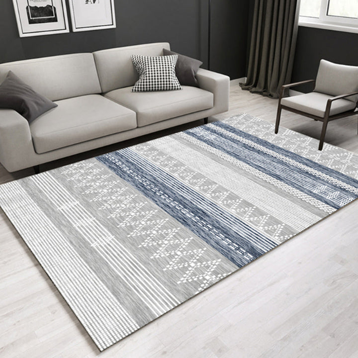 Lisslune | Southwestern geometric printed carpet Multicolor cotton blend area runner non-slip easy-care indoor rug for living room