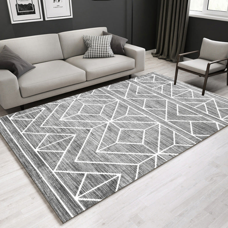 Lisslune | Southwestern geometric printed carpet Multicolor cotton blend area runner non-slip easy-care indoor rug for living room