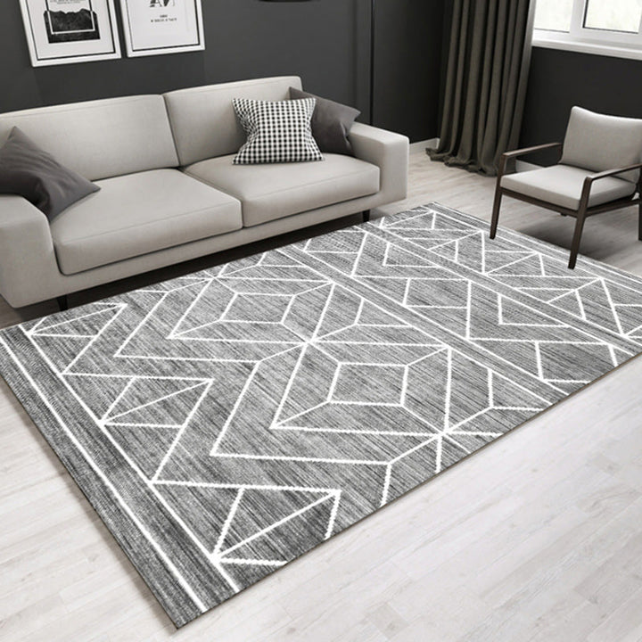 Lisslune | Southwestern geometric printed carpet Multicolor cotton blend area runner non-slip easy-care indoor rug for living room