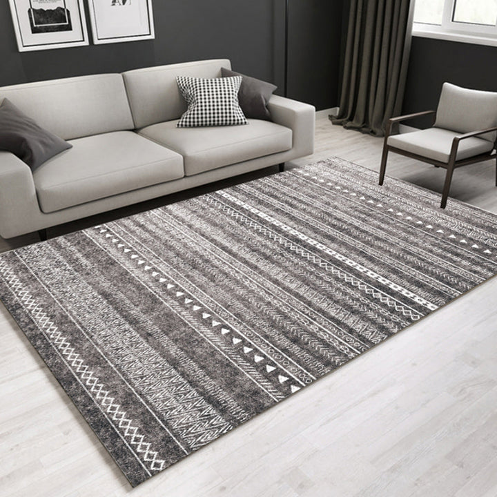 Lisslune | Southwestern geometric printed carpet Multicolor cotton blend area runner non-slip easy-care indoor rug for living room
