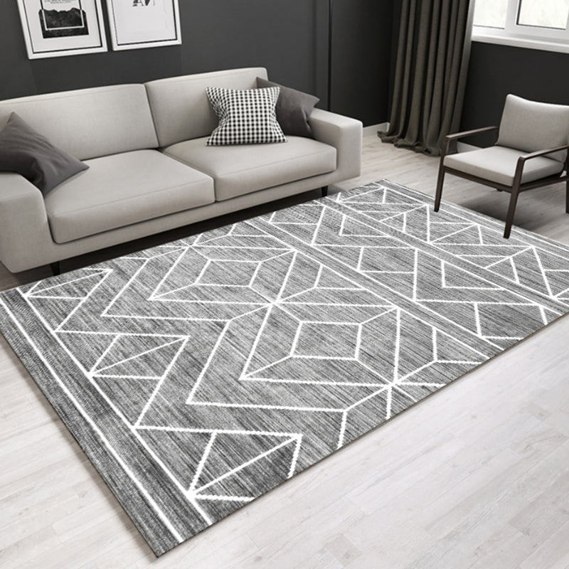 Lisslune | Southwestern geometric printed carpet Multicolor cotton blend area runner non-slip easy-care indoor rug for living room