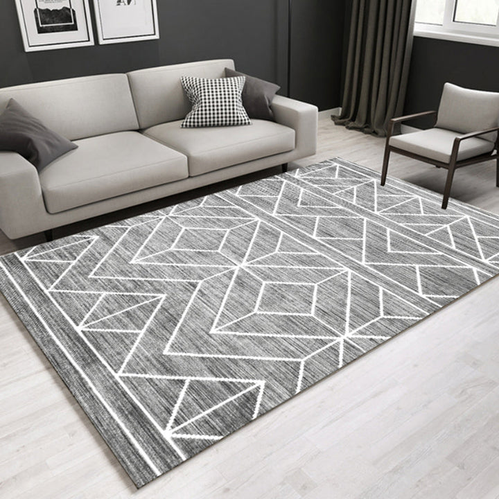 Lisslune | Southwestern geometric printed carpet Multicolor cotton blend area runner non-slip easy-care indoor rug for living room