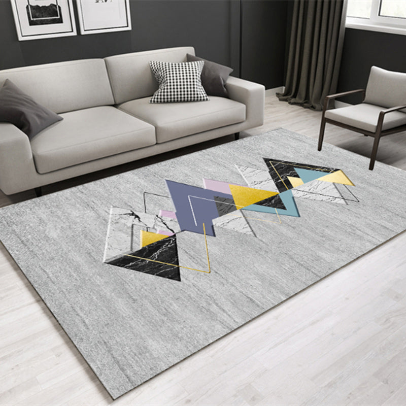 Lisslune | Southwestern geometric printed carpet Multicolor cotton blend area runner non-slip easy-care indoor rug for living room