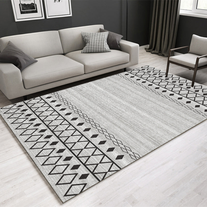 Lisslune | Southwestern geometric printed carpet Multicolor cotton blend area runner non-slip easy-care indoor rug for living room