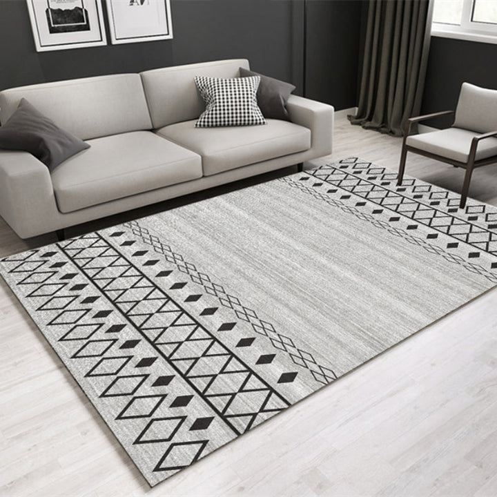 Lisslune | Southwestern geometric printed carpet Multicolor cotton blend area runner non-slip easy-care indoor rug for living room