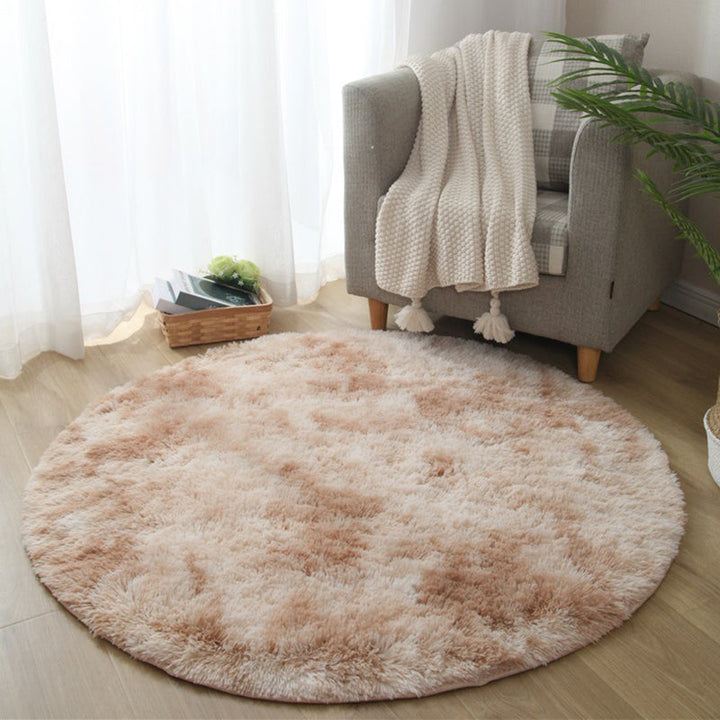 Lisslune | New item Solid Color Rug Multicolored Fluffy Rug Non-Slip Backing Pet-Friendly Stain-Resistant Rug for Bedroom