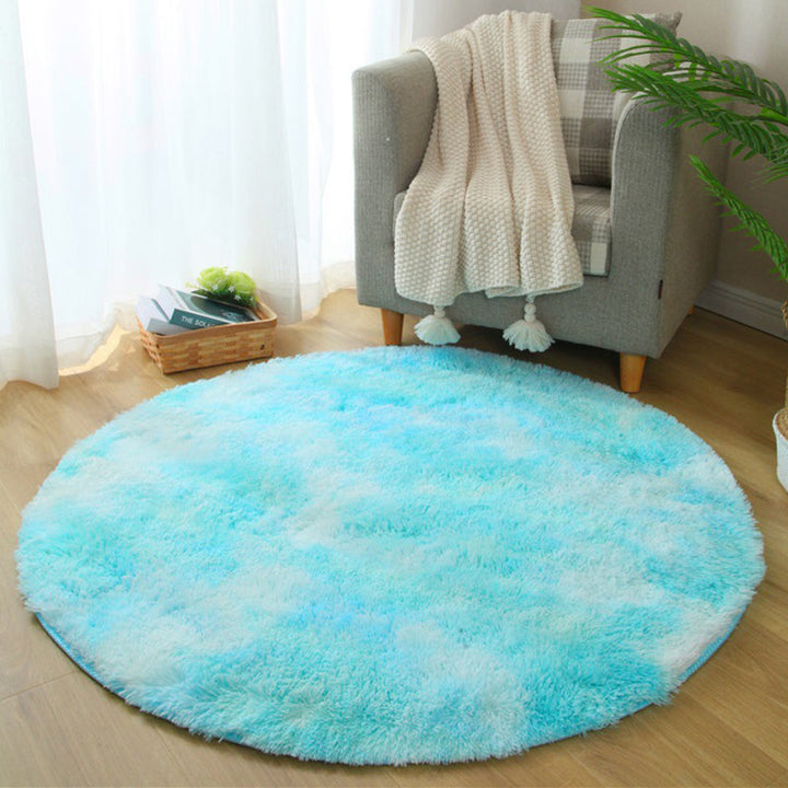 Lisslune | New item Solid Color Rug Multicolored Fluffy Rug Non-Slip Backing Pet-Friendly Stain-Resistant Rug for Bedroom