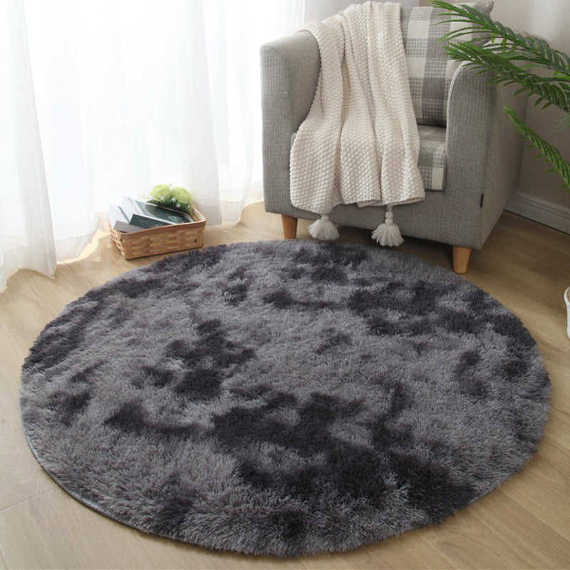 Lisslune | New item Solid Color Rug Multicolored Fluffy Rug Non-Slip Backing Pet-Friendly Stain-Resistant Rug for Bedroom