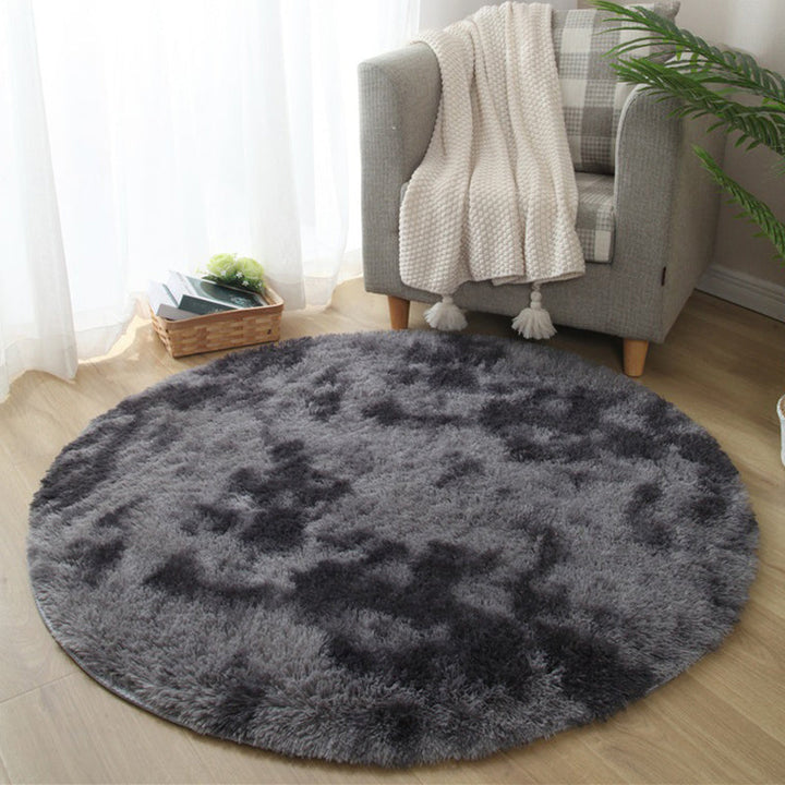 Lisslune | New item Solid Color Rug Multicolored Fluffy Rug Non-Slip Backing Pet-Friendly Stain-Resistant Rug for Bedroom