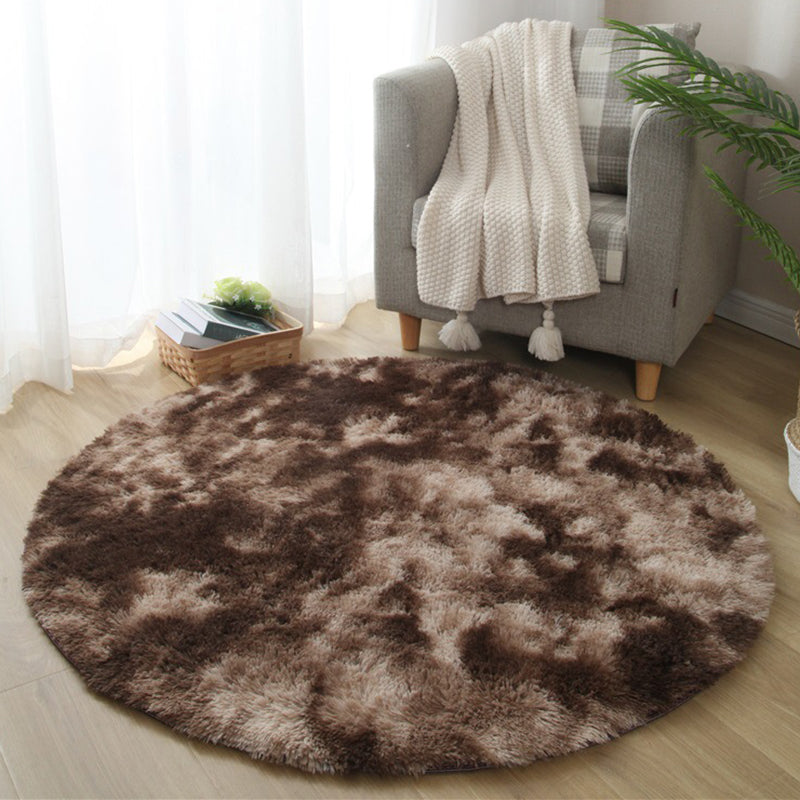 Lisslune | New item Solid Color Rug Multicolored Fluffy Rug Non-Slip Backing Pet-Friendly Stain-Resistant Rug for Bedroom