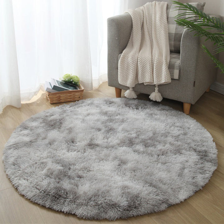 Lisslune | New item Solid Color Rug Multicolored Fluffy Rug Non-Slip Backing Pet-Friendly Stain-Resistant Rug for Bedroom