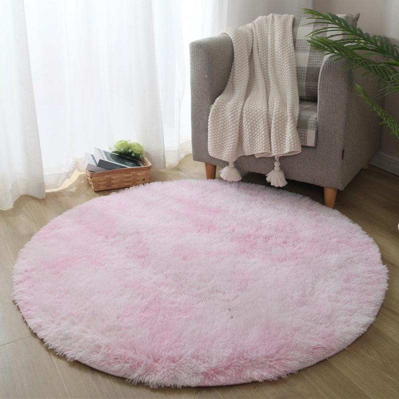 Lisslune | New item Solid Color Rug Multicolored Fluffy Rug Non-Slip Backing Pet-Friendly Stain-Resistant Rug for Bedroom