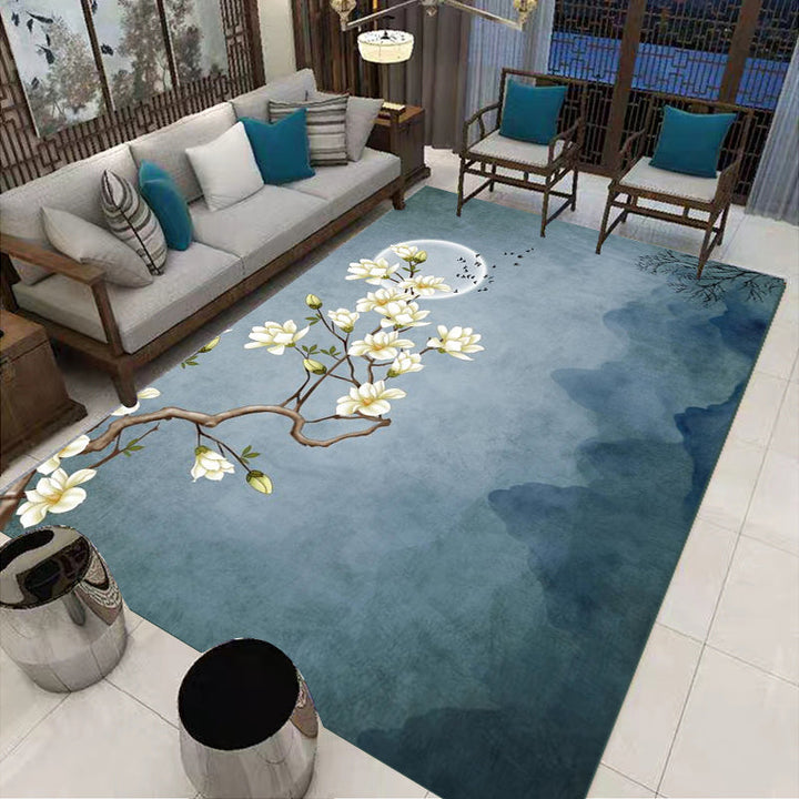 Lisslune | Multi-Colored Oriental Carpet Cotton Blend Patterned Area Rug Non-Slip Back Pet-Friendly Indoor Diamond Carpet for the Living Room