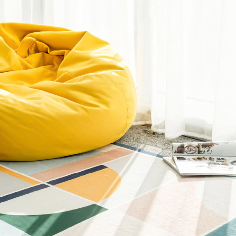 Lisslune | Cute Bedroom Rug Multicolored Cartoon Print Indoor Rug Polyester Anti-Slip Back Pet-Friendly Carpet