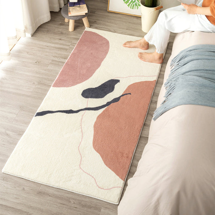 Lisslune | Western Room Carpet Multicolor Color Block Carpet Cotton Blend Pet Friendly Easy Care Washable Indoor Carpet