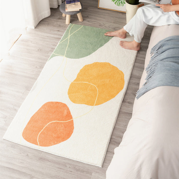 Lisslune | Western Room Carpet Multicolor Color Block Carpet Cotton Blend Pet Friendly Easy Care Washable Indoor Carpet