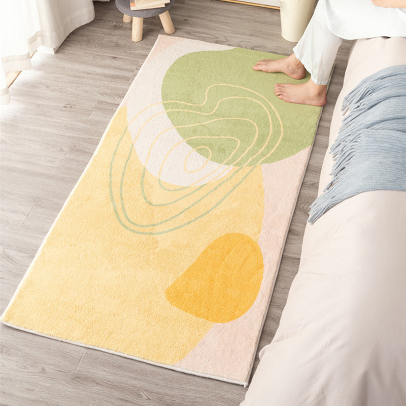 Lisslune | Western Room Carpet Multicolor Color Block Carpet Cotton Blend Pet Friendly Easy Care Washable Indoor Carpet