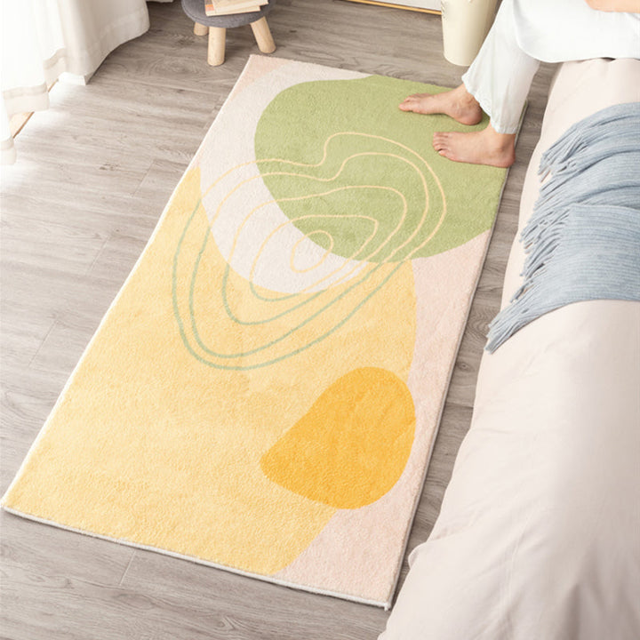 Lisslune | Western Room Carpet Multicolor Color Block Carpet Cotton Blend Pet Friendly Easy Care Washable Indoor Carpet