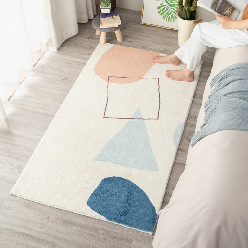 Lisslune | Western Room Carpet Multicolor Color Block Carpet Cotton Blend Pet Friendly Easy Care Washable Indoor Carpet