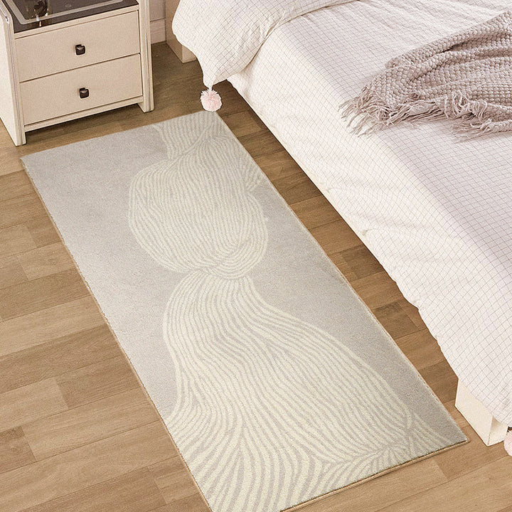 Lisslune | Simplicity Striped Printed Rug Multi-Color Superfiber Area Rug Non-Slip Stain-Resistant Easy Care Indoor Rug for Home
