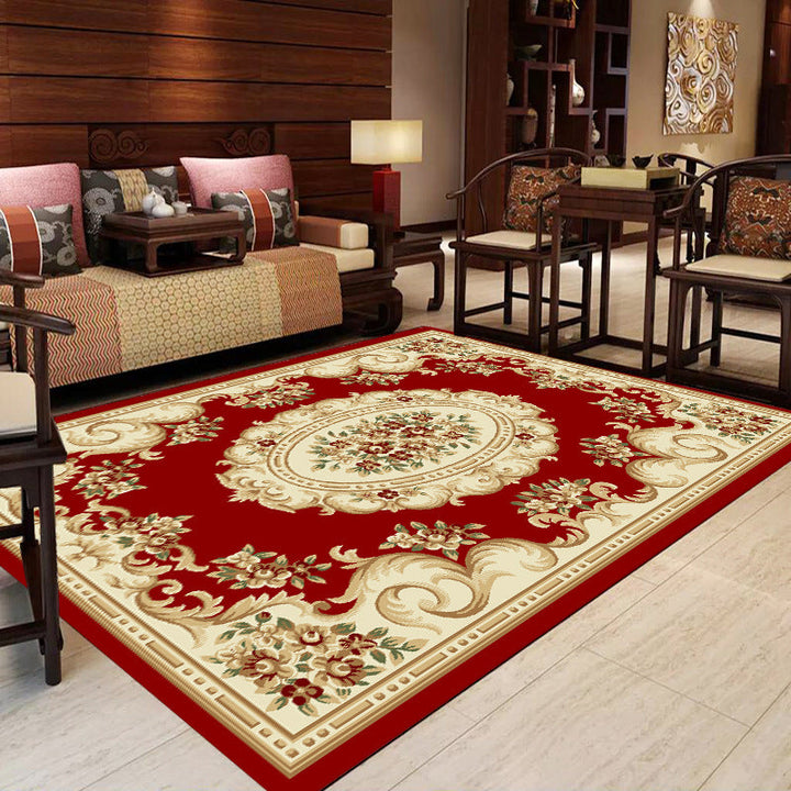 Lisslune | Multicolor Modern Rug Polyester Floral Print Area Rug Non-Slip Backing Stain Resistant Indoor Rug for the Living Room
