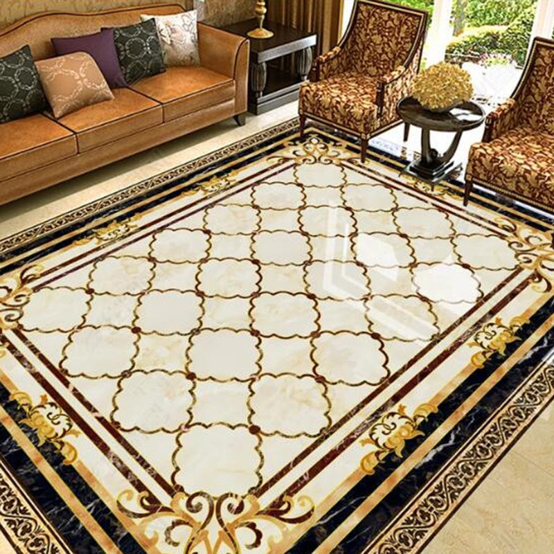 Lisslune | Multicolored Novelty Rug Cotton Blend Plaid Pattern Area Rug Non-Slip Pet Friendly Carpet for the Living Room