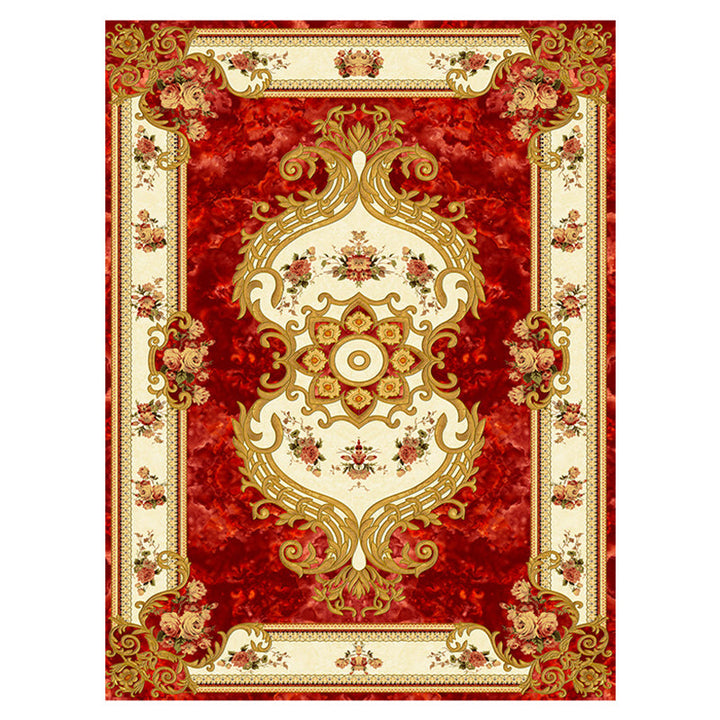 Lisslune | Multicolored Novelty Rug Cotton Blend Plaid Pattern Area Rug Non-Slip Pet Friendly Carpet for the Living Room