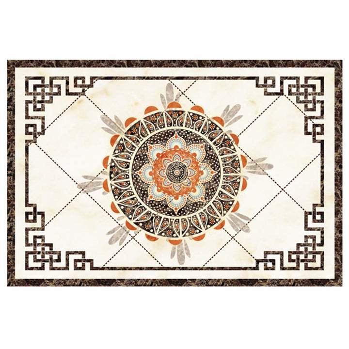 Lisslune | Multicolored Novelty Rug Cotton Blend Plaid Pattern Area Rug Non-Slip Pet Friendly Carpet for the Living Room