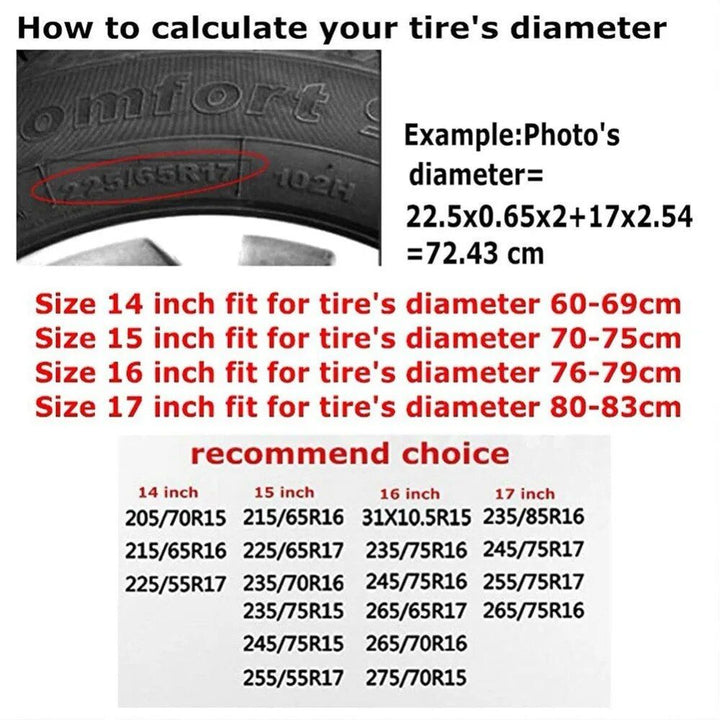 Lisslune | Weatherproof 210D Oxford Cloth Car Tire Cover - UV Protection, Dustproof Wheel Protection