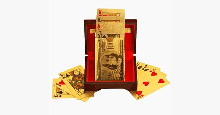 Lisslune | 24K gold-plated playing cards with optional case