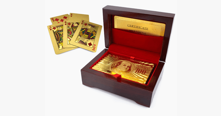 Lisslune | 24K gold-plated playing cards with optional case