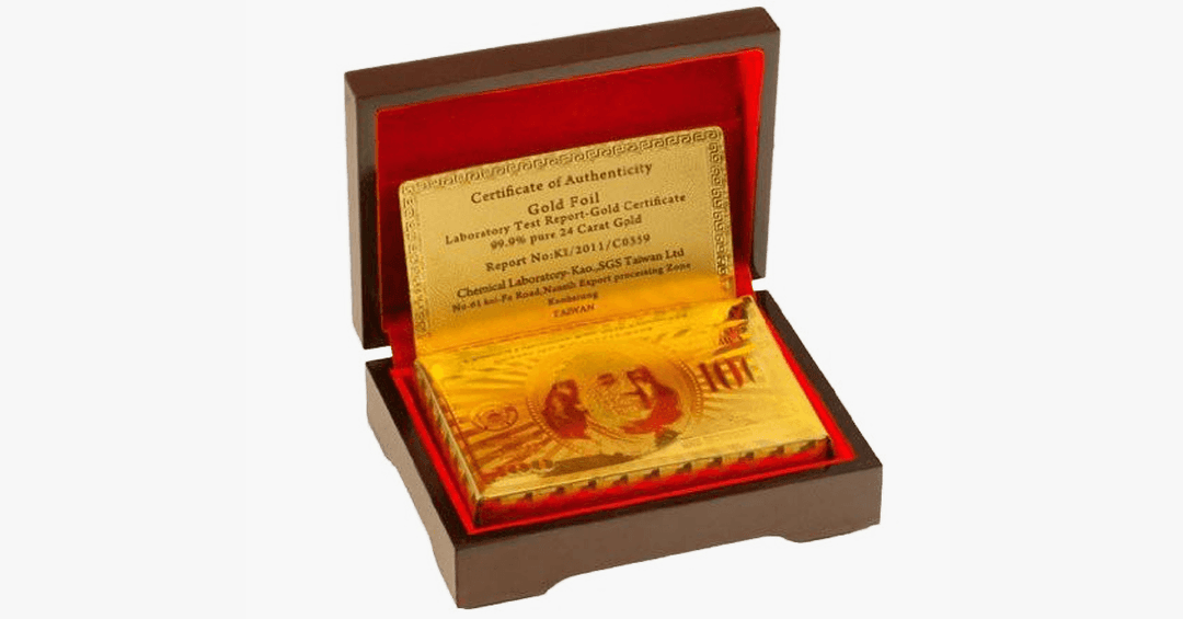 Lisslune | 24K gold-plated playing cards with optional case