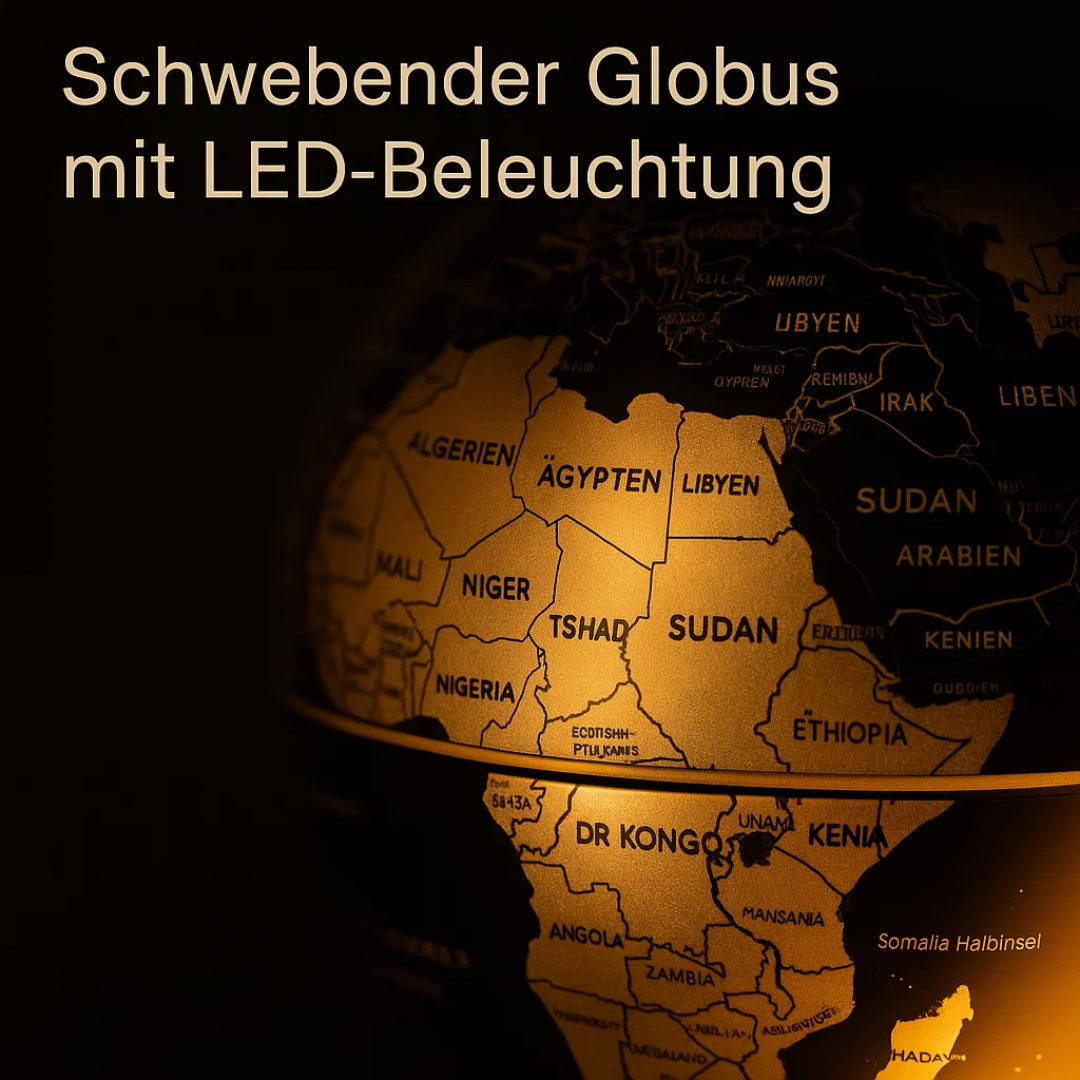 Lisslune | AstroGlobe LED World Globe – Floating Globe Lamp with Magnetic Suspension