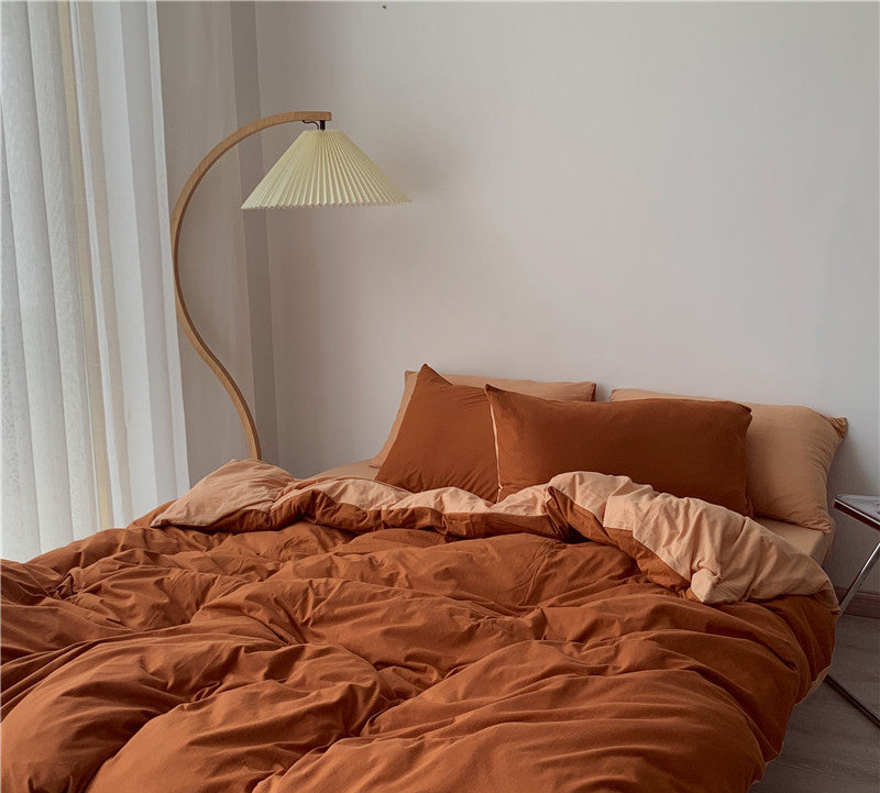 Rynx Two-Color Aesthetic Bedding Set