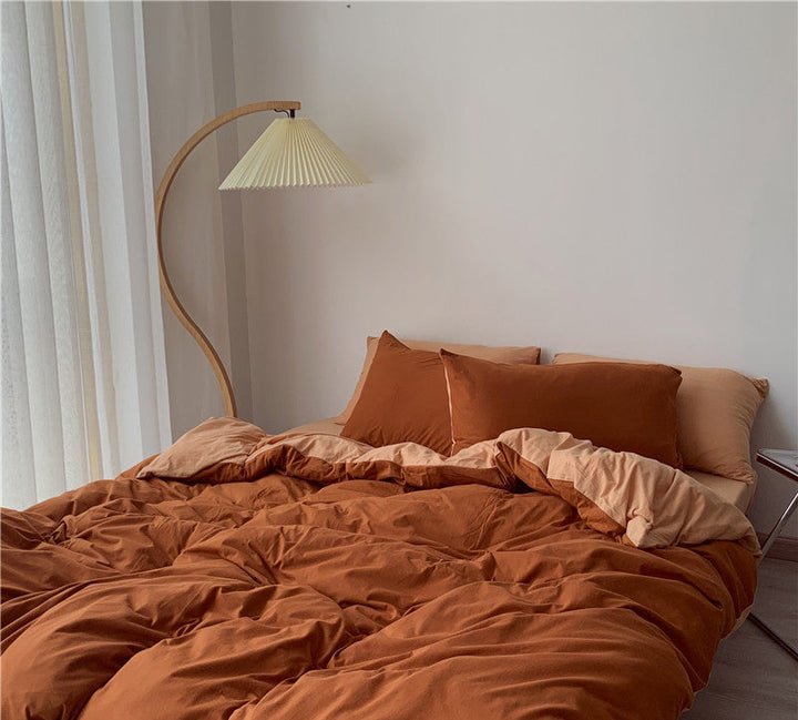Rynx Two-Color Aesthetic Bedding Set