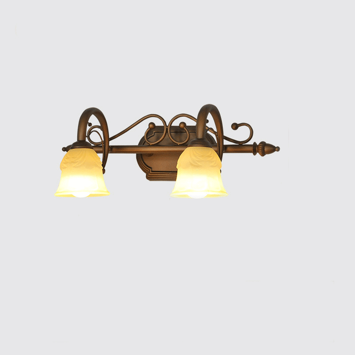 Skørter | 2/3/4 Light Bell Vanity Lamp Vintage Style White Glass Wall Lamp Fixture for Bathroom