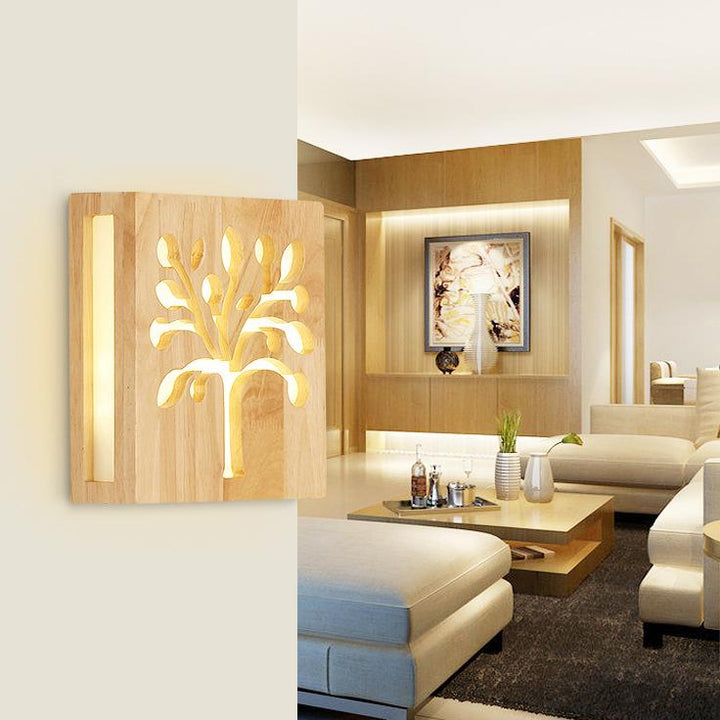 Lisslune | Wall lamp - WoodGlow - Elegant LED - Essence of life indoors outdoors