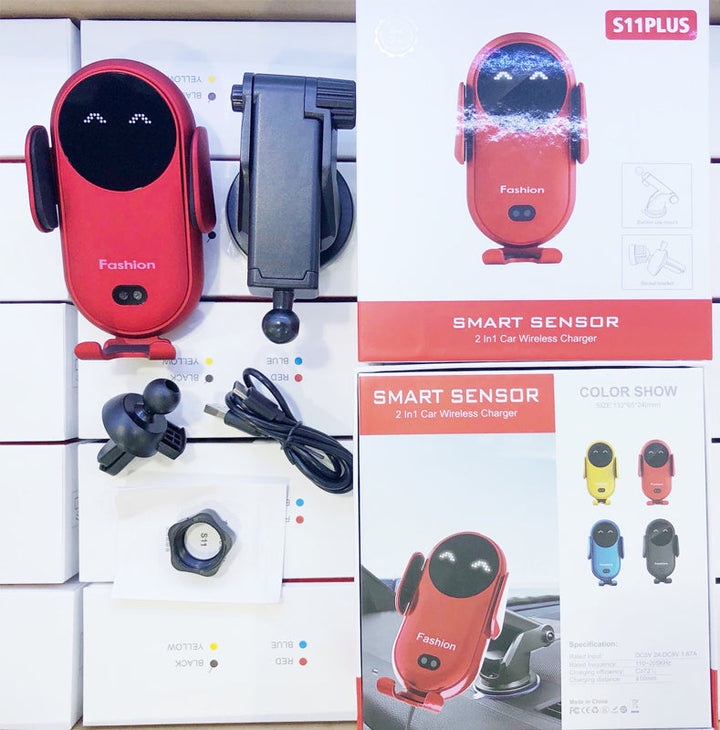 Lisslune | Smart Wireless Auto-Sensing Car Phone Mount Charger